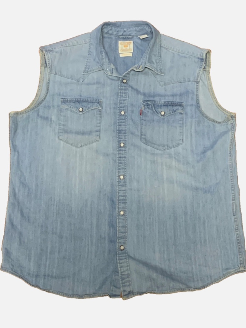 Levi Strauss Denim Sleeveless Shirt Standard Fit Men’s Size XL
